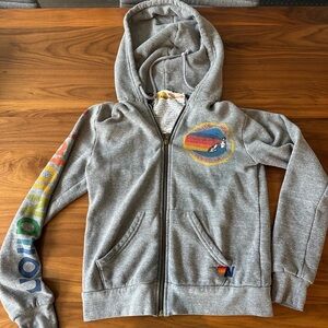 Aviator Nation xs hoodie grey zipper